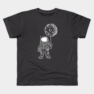 Astronaut Moon Balloon Kids T-Shirt